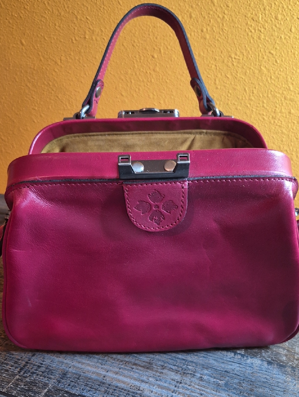 Patricia Nash Women’s Red Leather Top-Handle Bag